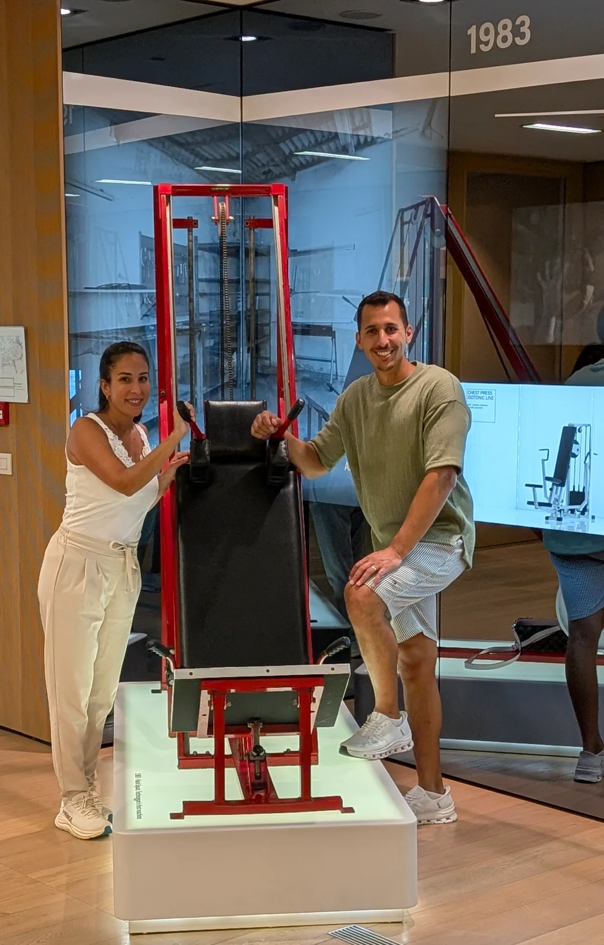 Beim Testen der Geräte im Technogym-Werk